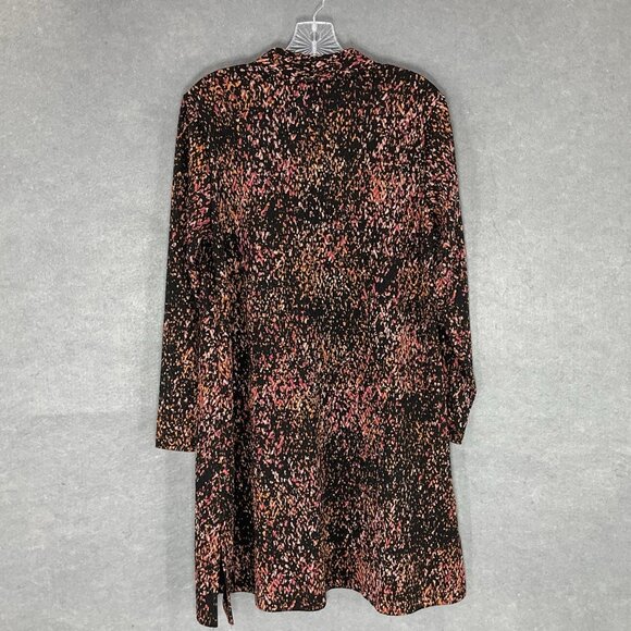 Susa Graver Cardigan Women M Petite Multicolor Pockets Texture Open Front Duster - Picture 3 of 13